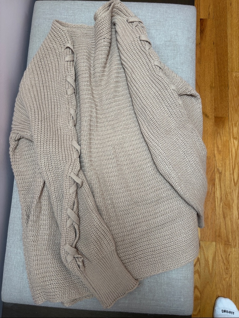 Chunky Knit Women’s Sweater in Light Taupe